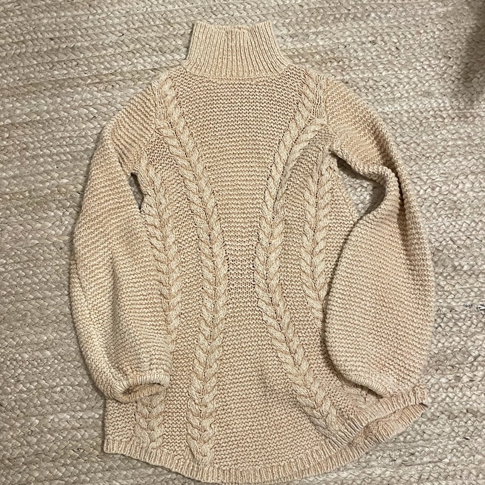Free People Back to Back Cable Knit Sweater Dress